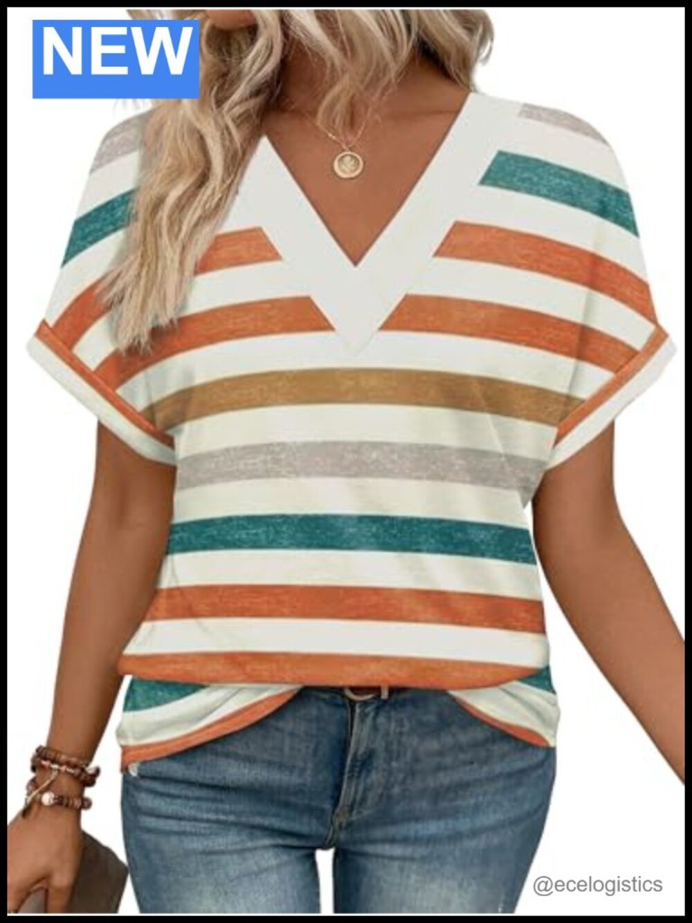 Women's Short Sleeve V-Neck T-Shirt Dolman Ruched Summer Top